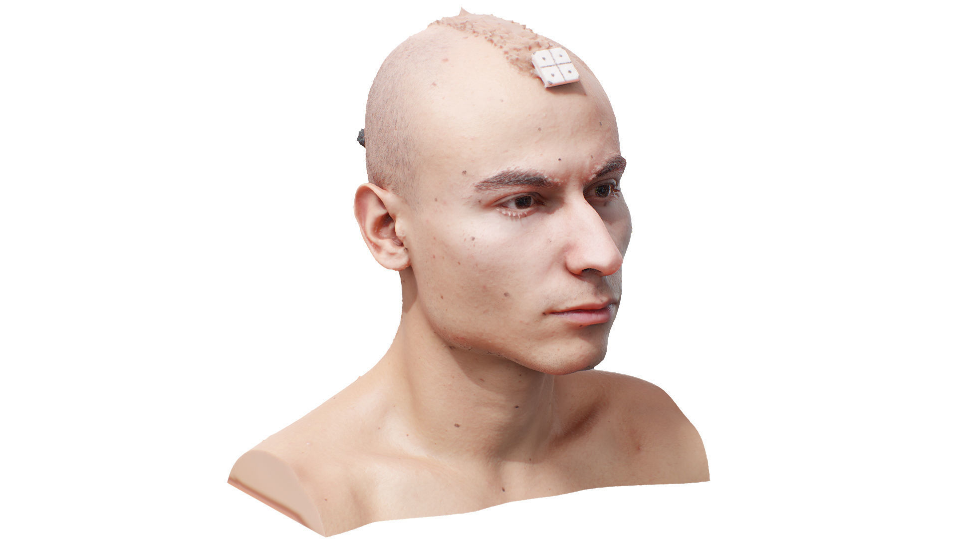 Raw 3D Head Scan Dylan Parker 3D model_4