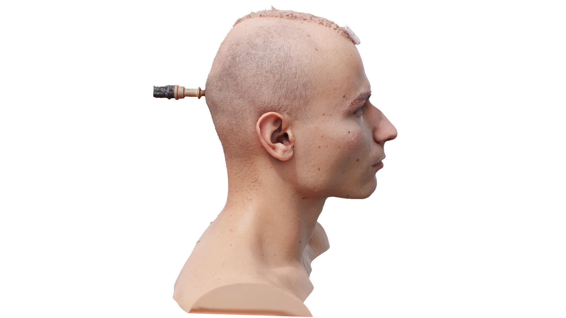 Raw 3D Head Scan Dylan Parker 3D model_5