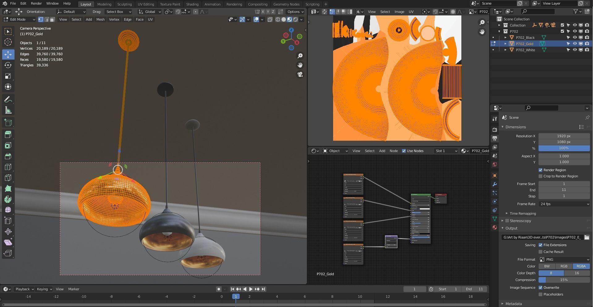 Pendant Light P702 3D model_43