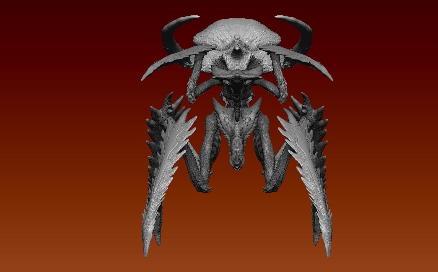 Starship troopers Queens guard bug 3D model_7