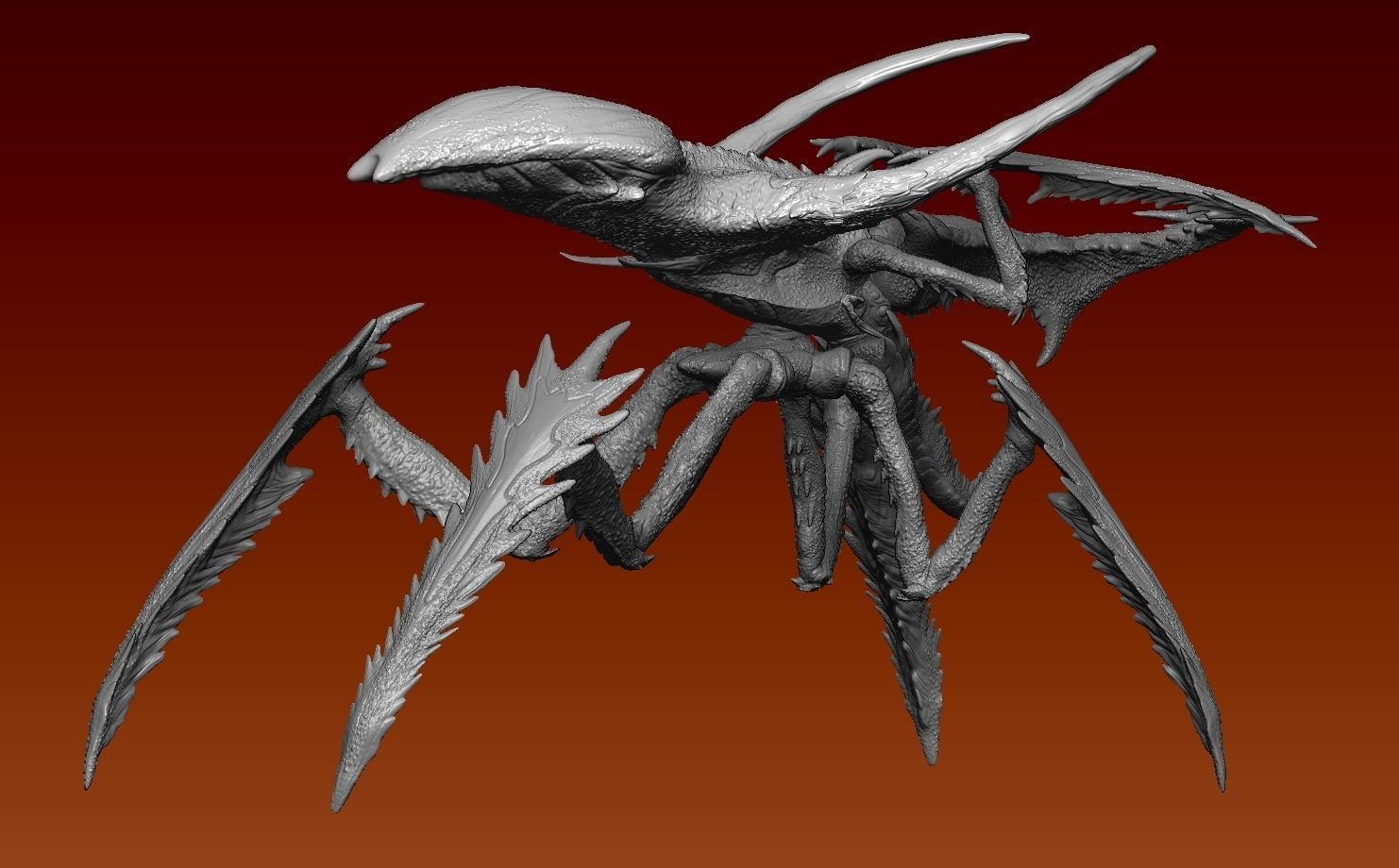 Starship troopers Queens guard bug 3D model_3