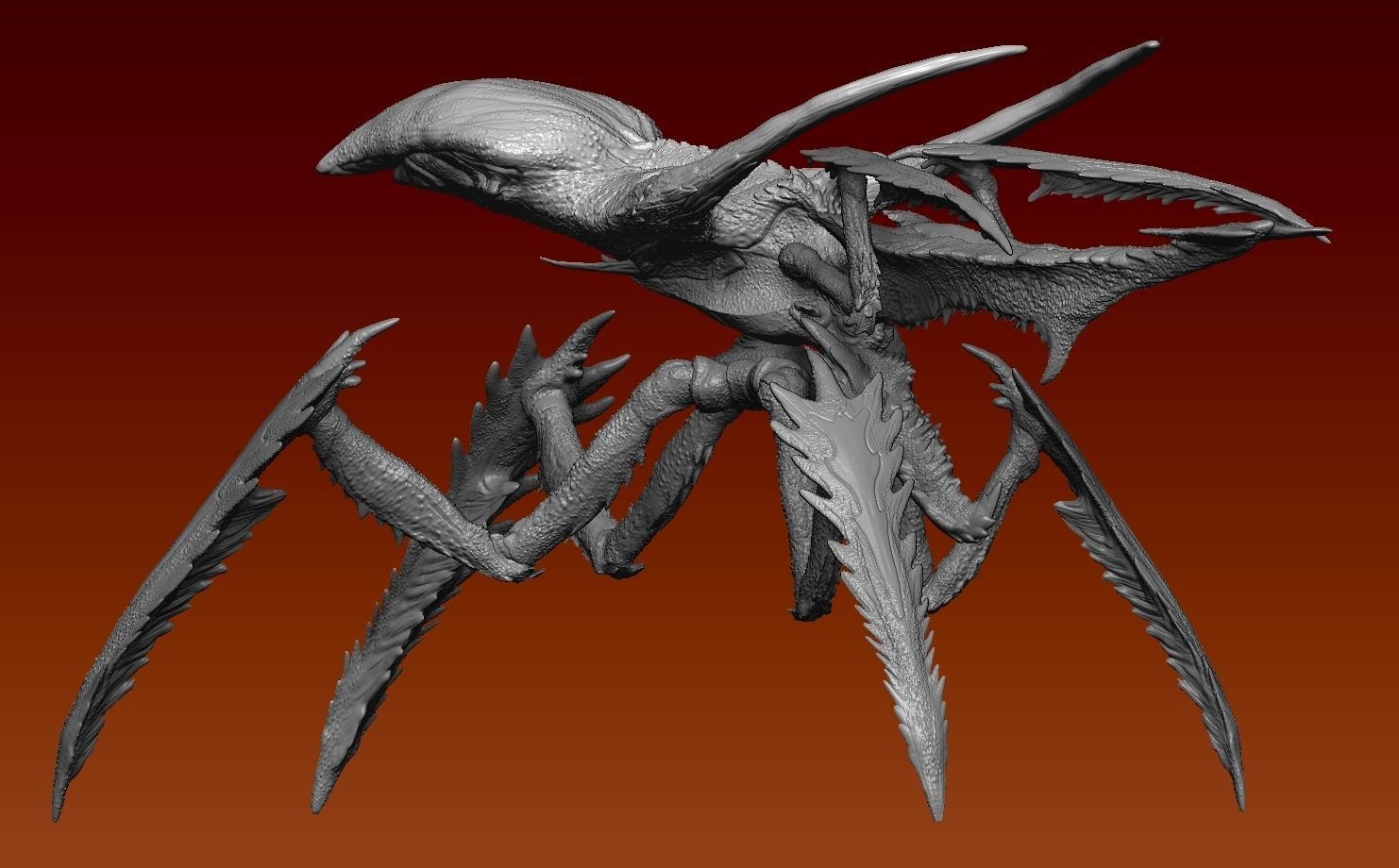 Starship troopers Queens guard bug 3D model_1