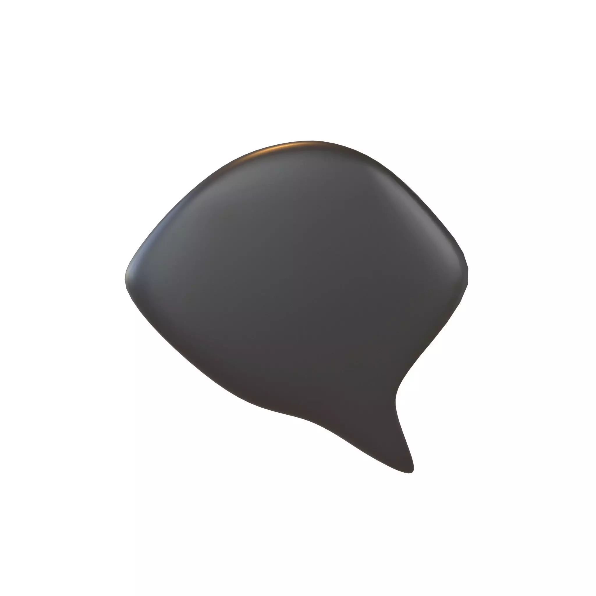 Left Speech Bubble v1 001 Low-poly 3D model_0