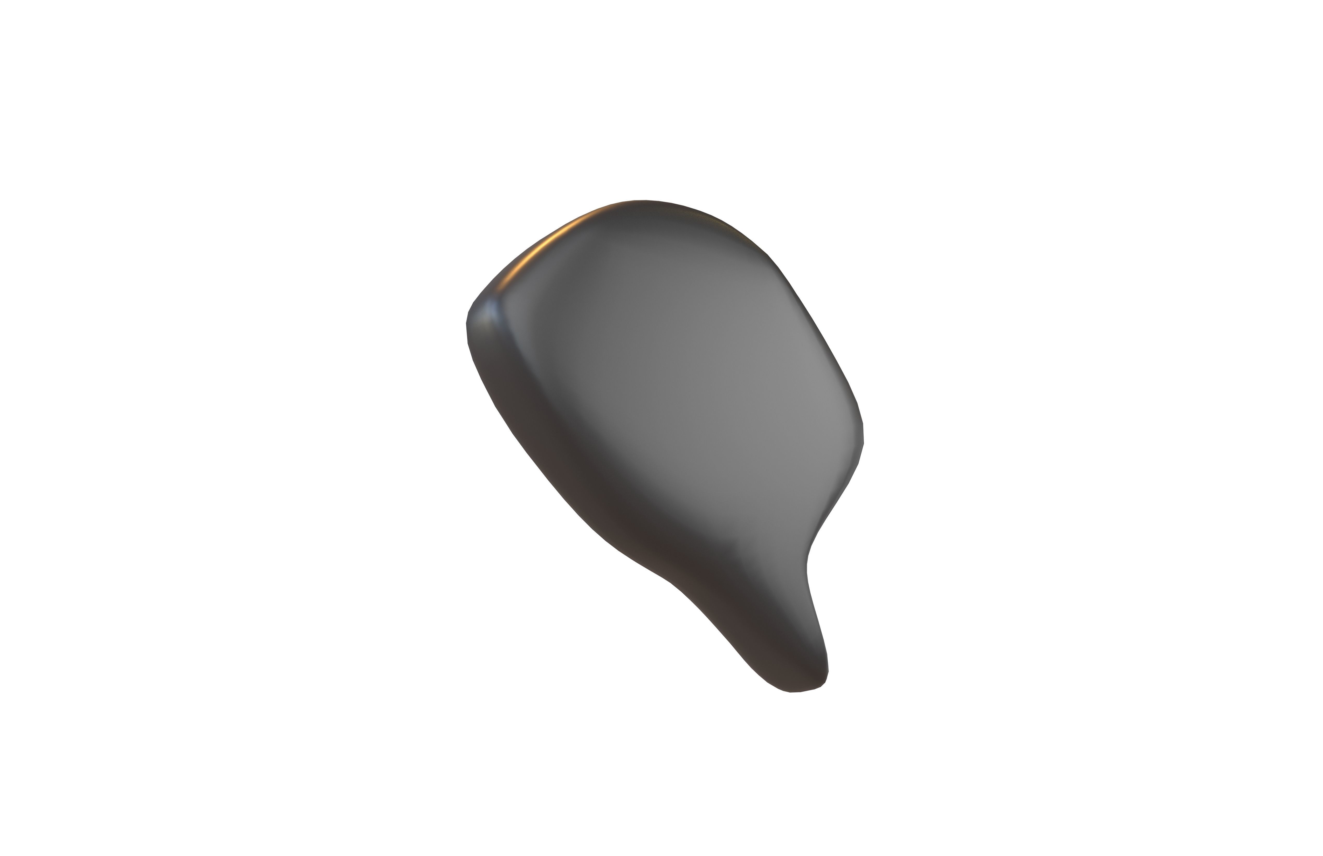 Left Speech Bubble v1 001 Low-poly 3D model_3