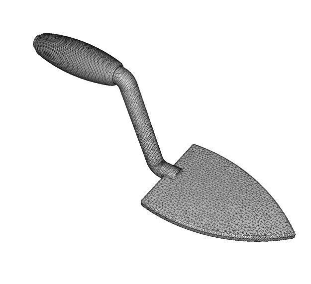 Construction Trowel Low-poly 3D model_3