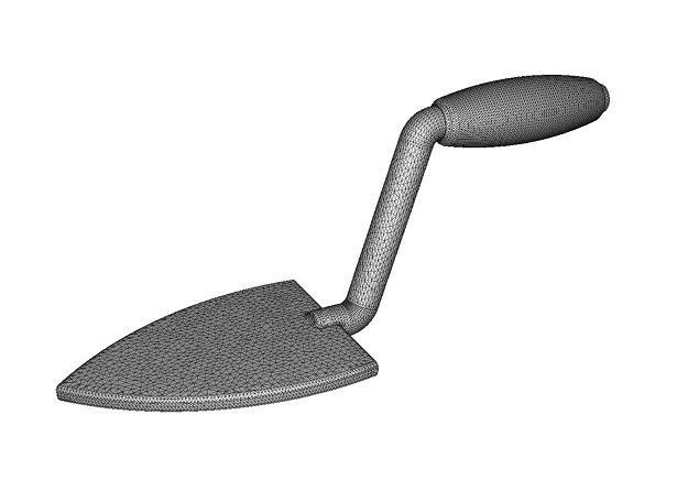 Construction Trowel Low-poly 3D model_4