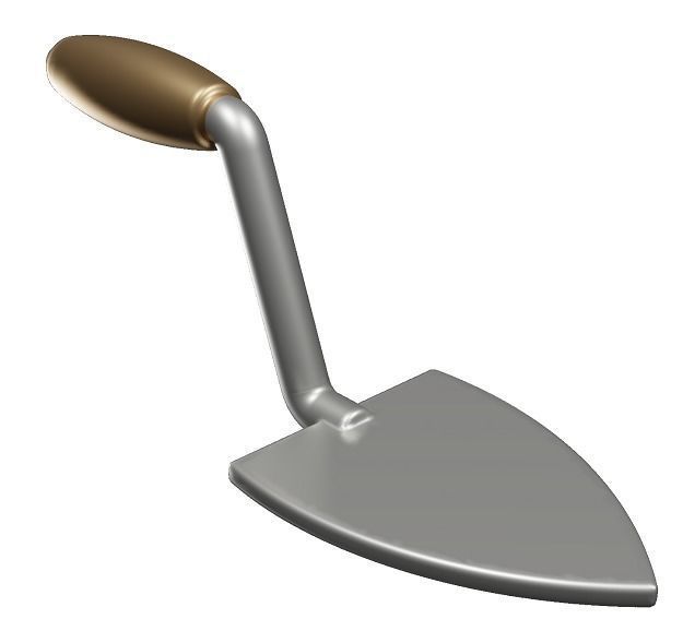 Construction Trowel Low-poly 3D model_1