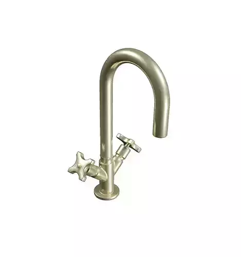 Classic Brass Mixer Faucet Low-poly 3D model