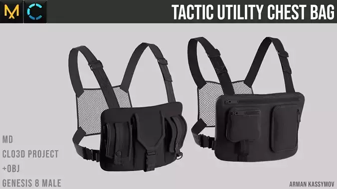 Tactit Utility Chest Bag 3D model