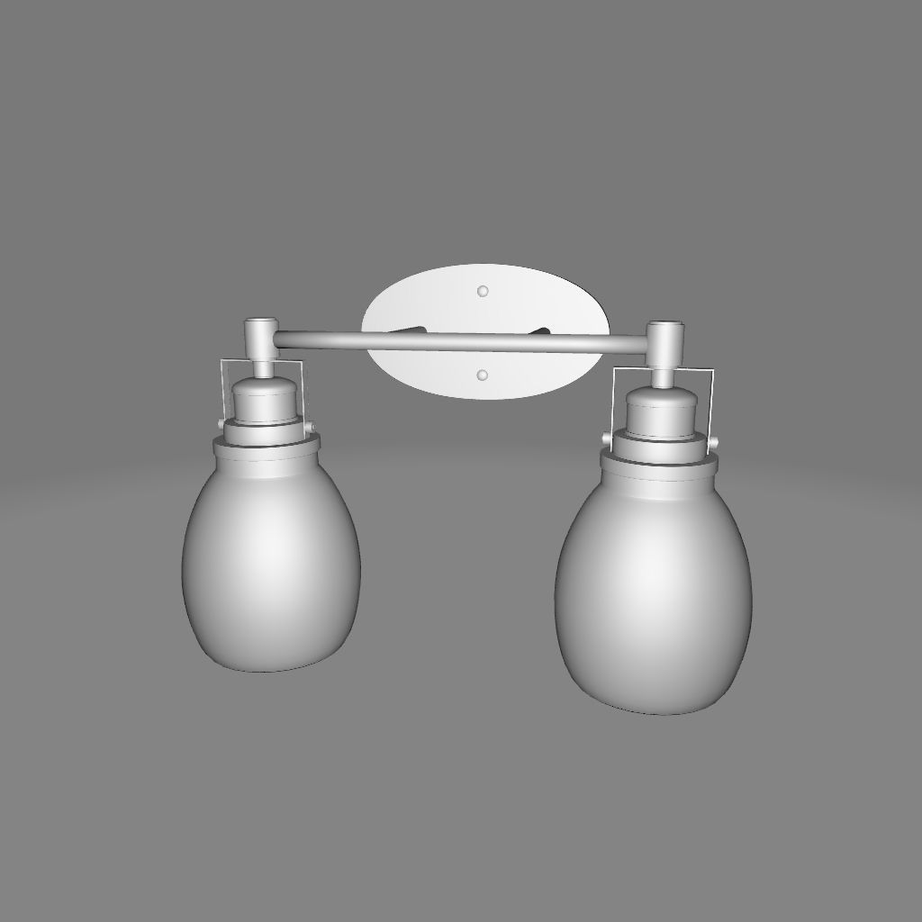 Wilhelm Dimmable Black Vanity Light 3D model_6