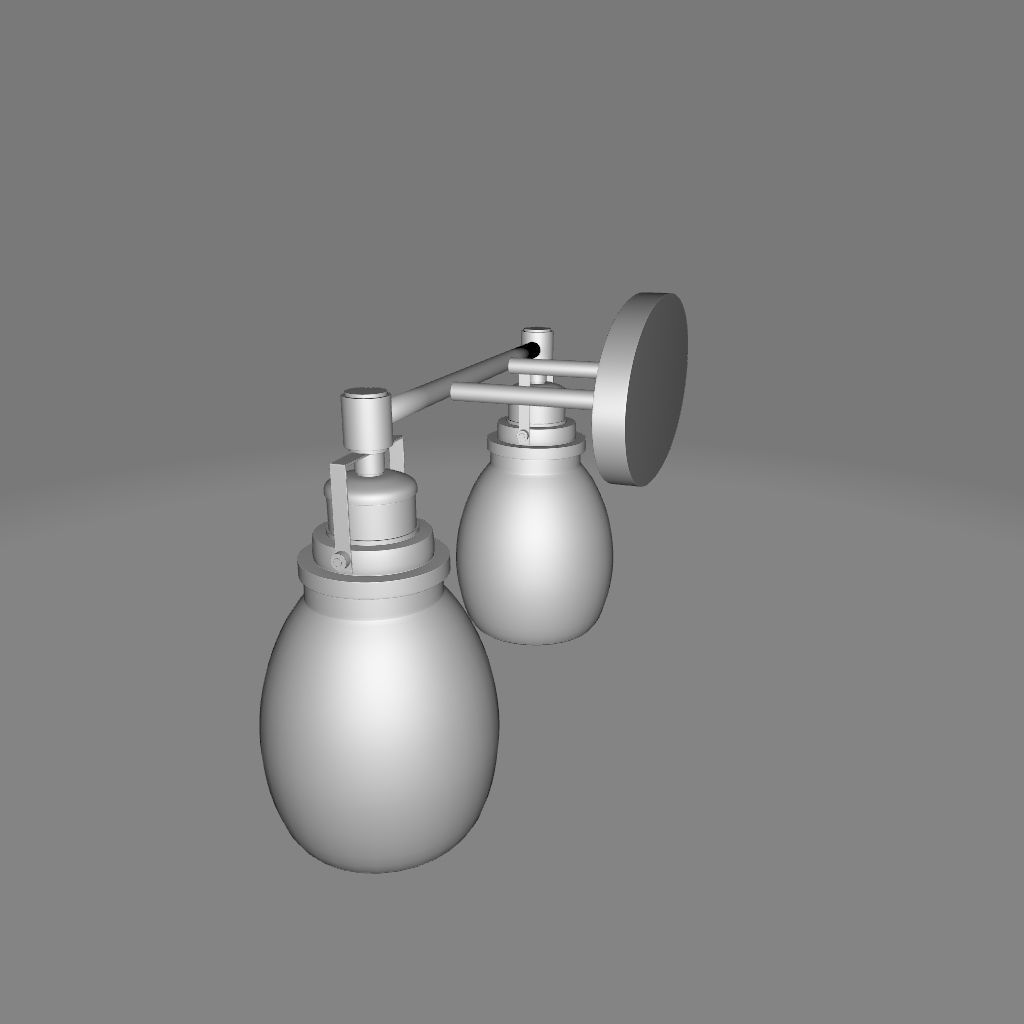 Wilhelm Dimmable Black Vanity Light 3D model_4