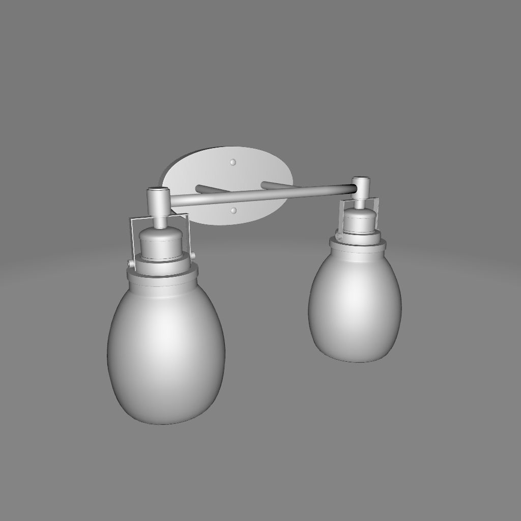 Wilhelm Dimmable Black Vanity Light 3D model_3