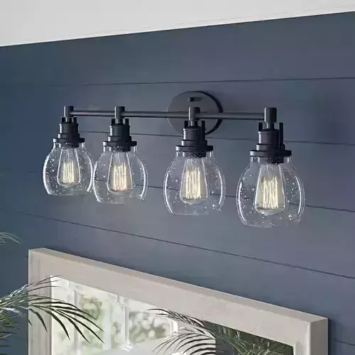 Wilhelm Dimmable Matte Black Vanity Light