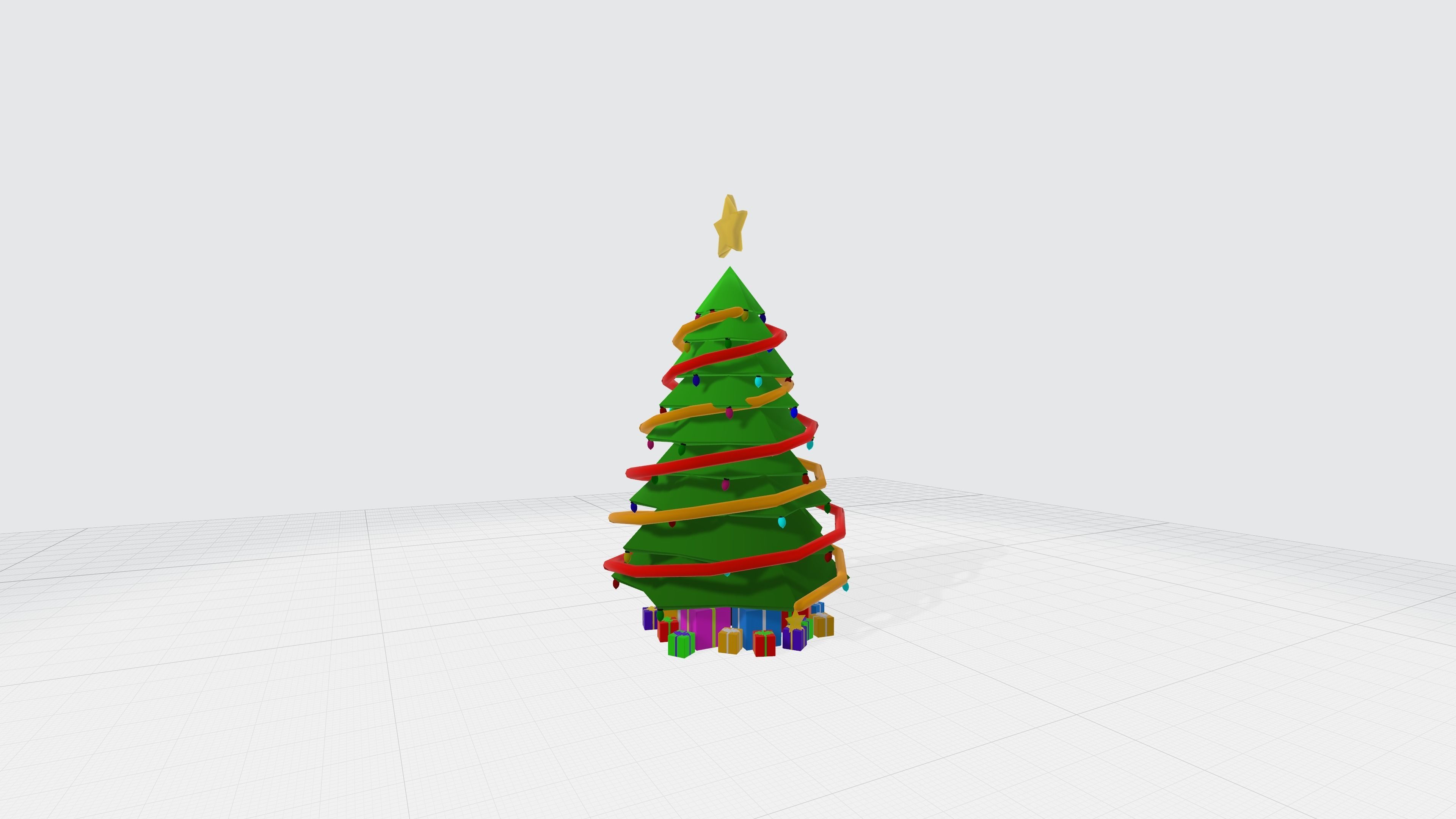 Christmas Tree Low-poly 3D model_5