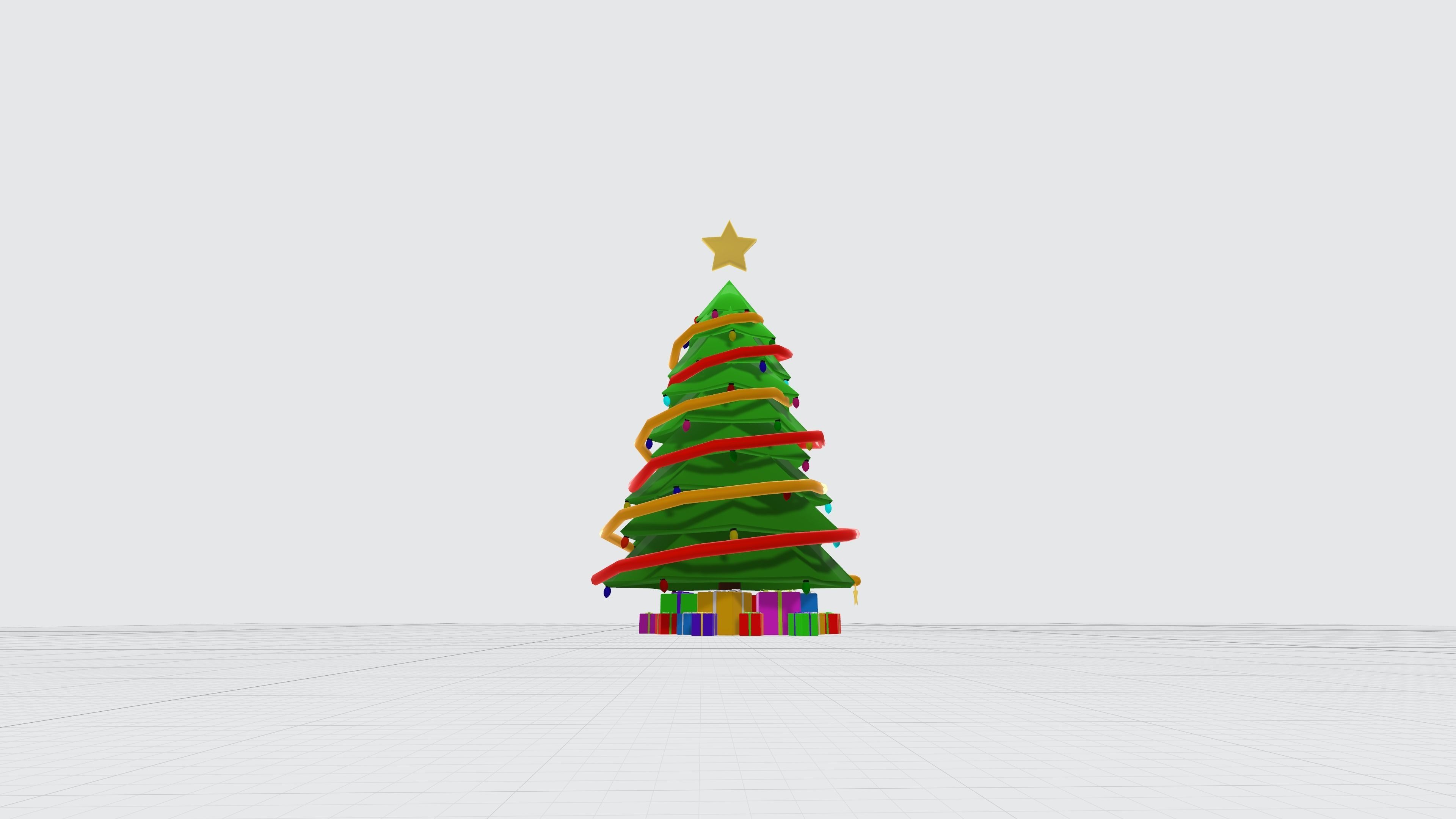Christmas Tree Low-poly 3D model_4