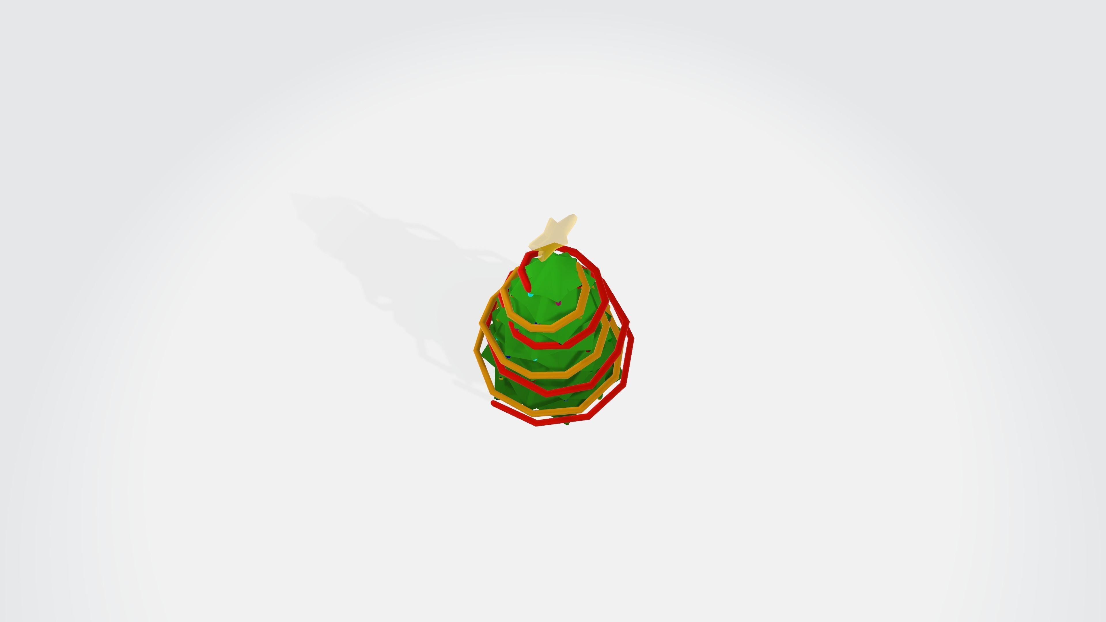 Christmas Tree Low-poly 3D model_2