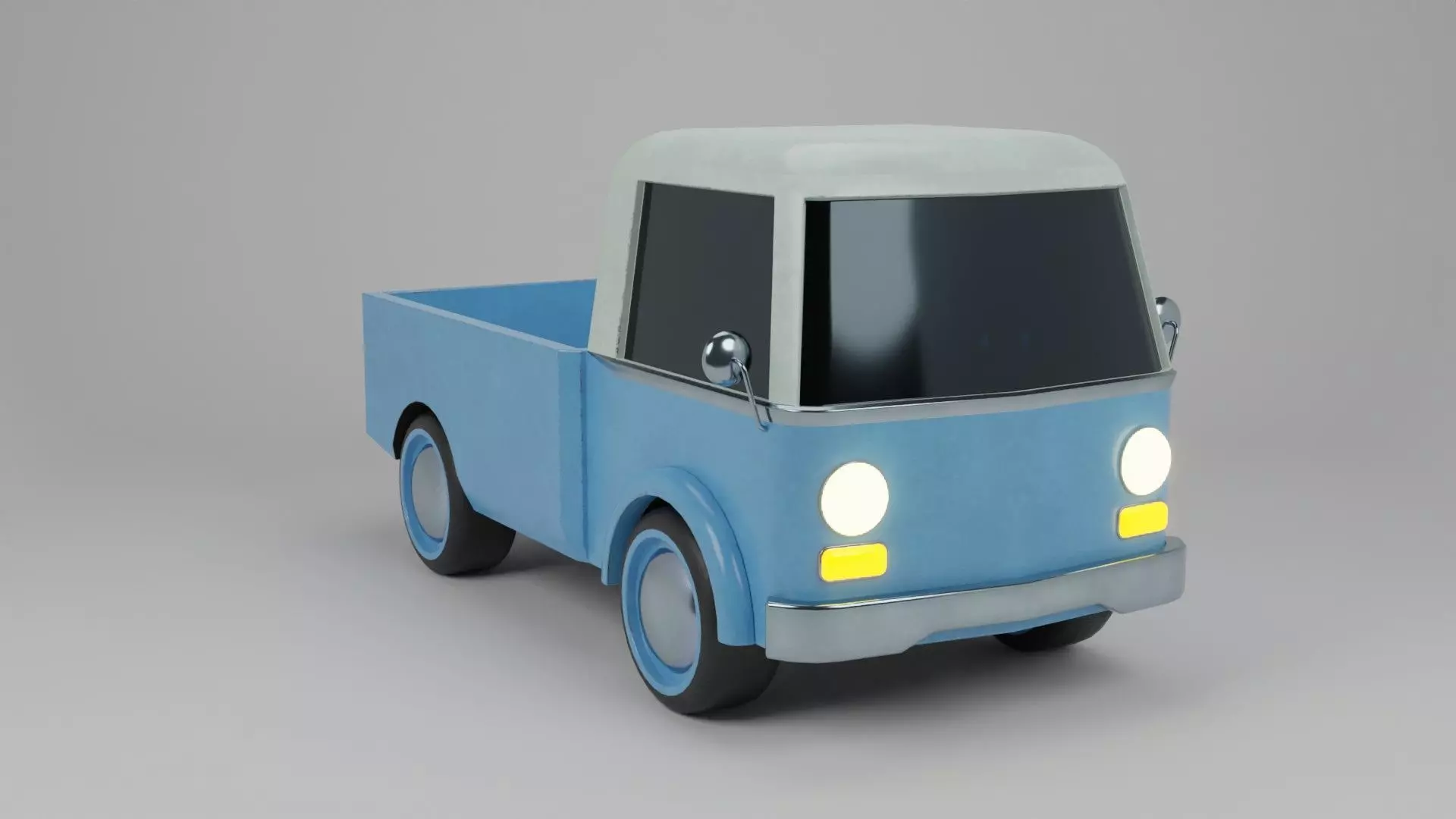 Pick Up 3D Illustration Low-poly 3D model_0