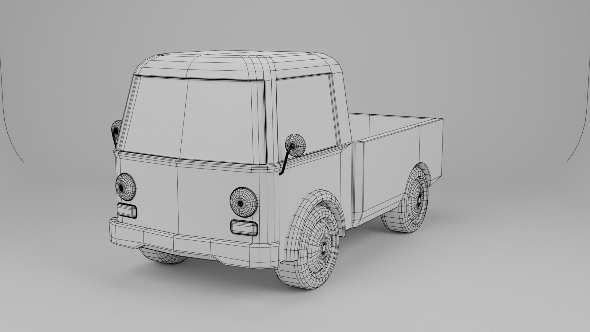 Pick Up 3D Illustration Low-poly 3D model_4