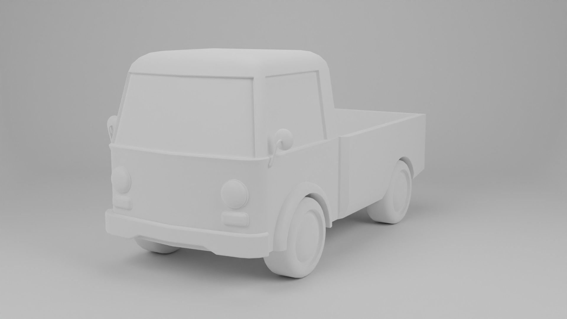 Pick Up 3D Illustration Low-poly 3D model_3