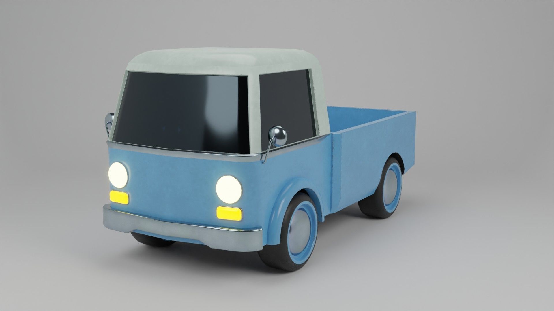 Pick Up 3D Illustration Low-poly 3D model_2