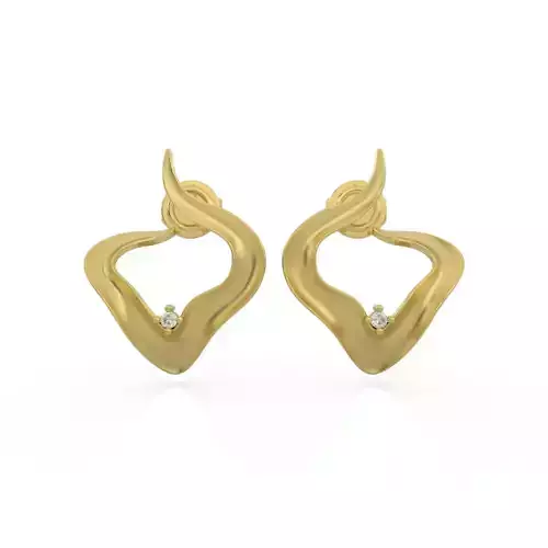 EARRING-310-JEWELRY ear cuff gold