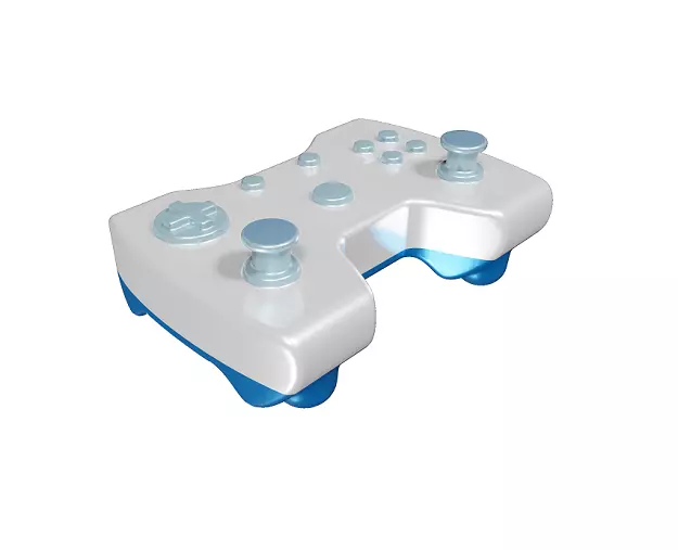 Cartoon Wireless Gamepad Low-poly 3D model_0