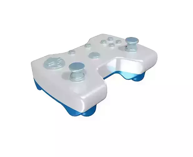 Cartoon Wireless Gamepad Low-poly 3D model