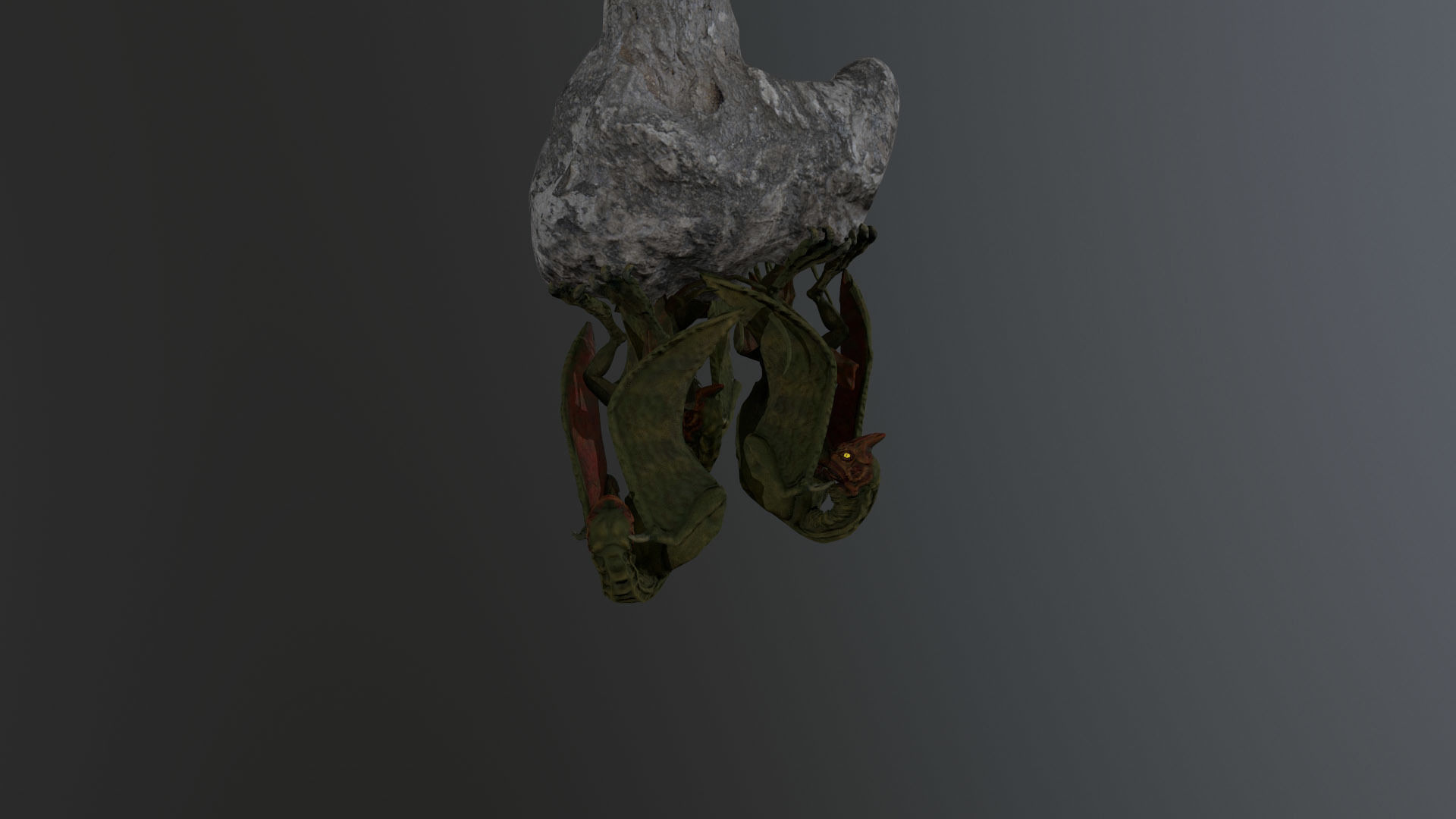 Monster Pterodaptyl Low-poly 3D model_9