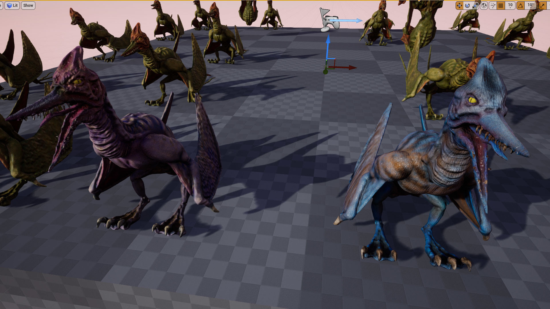 Monster Pterodaptyl Low-poly 3D model_7