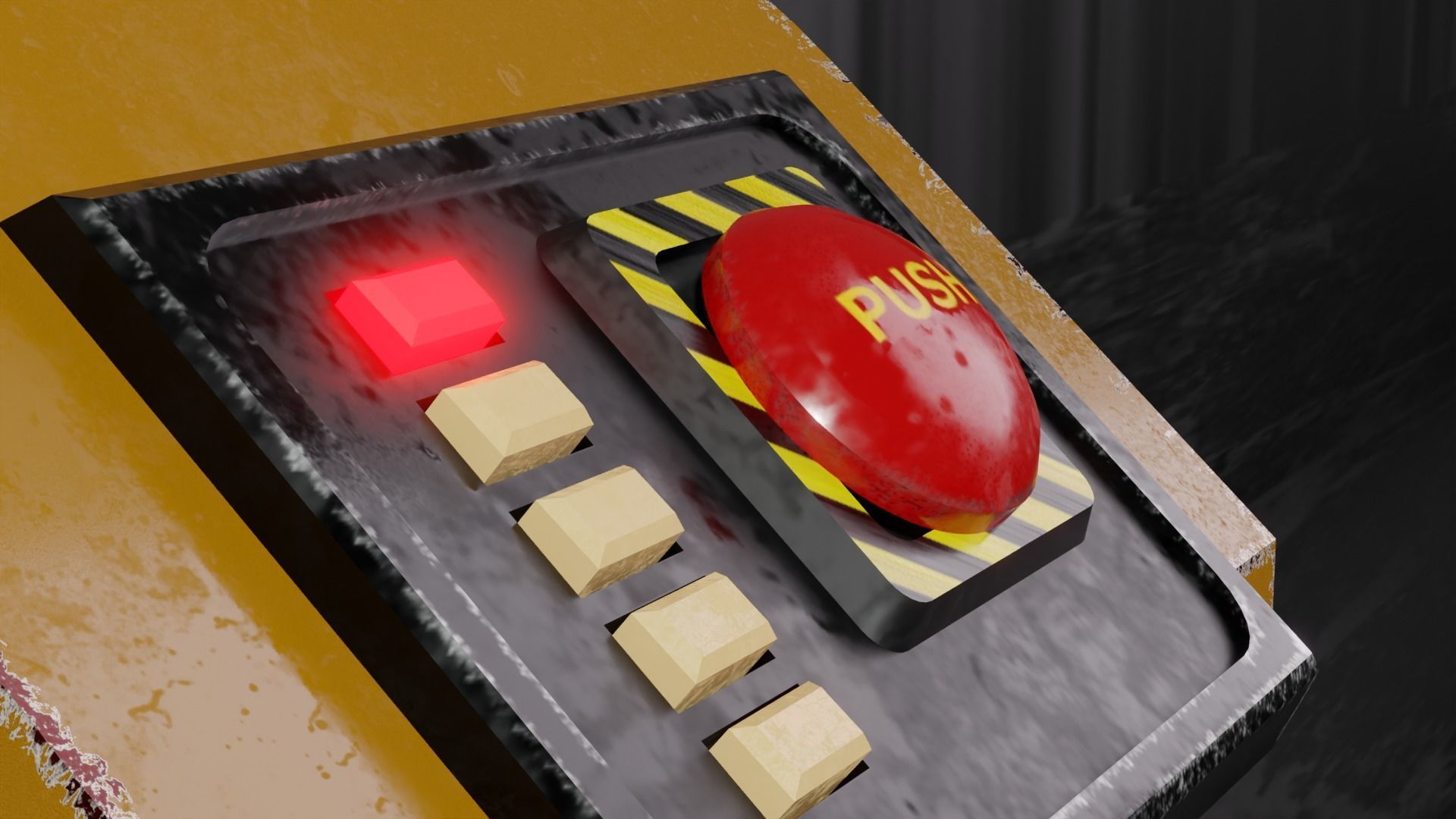 Rigged Remote controller with Push Button and mini display Low-poly 3D model_3