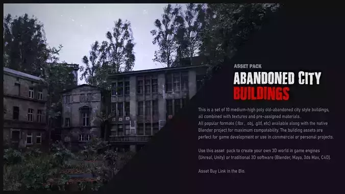Abandoned City Buildings Asset Pack