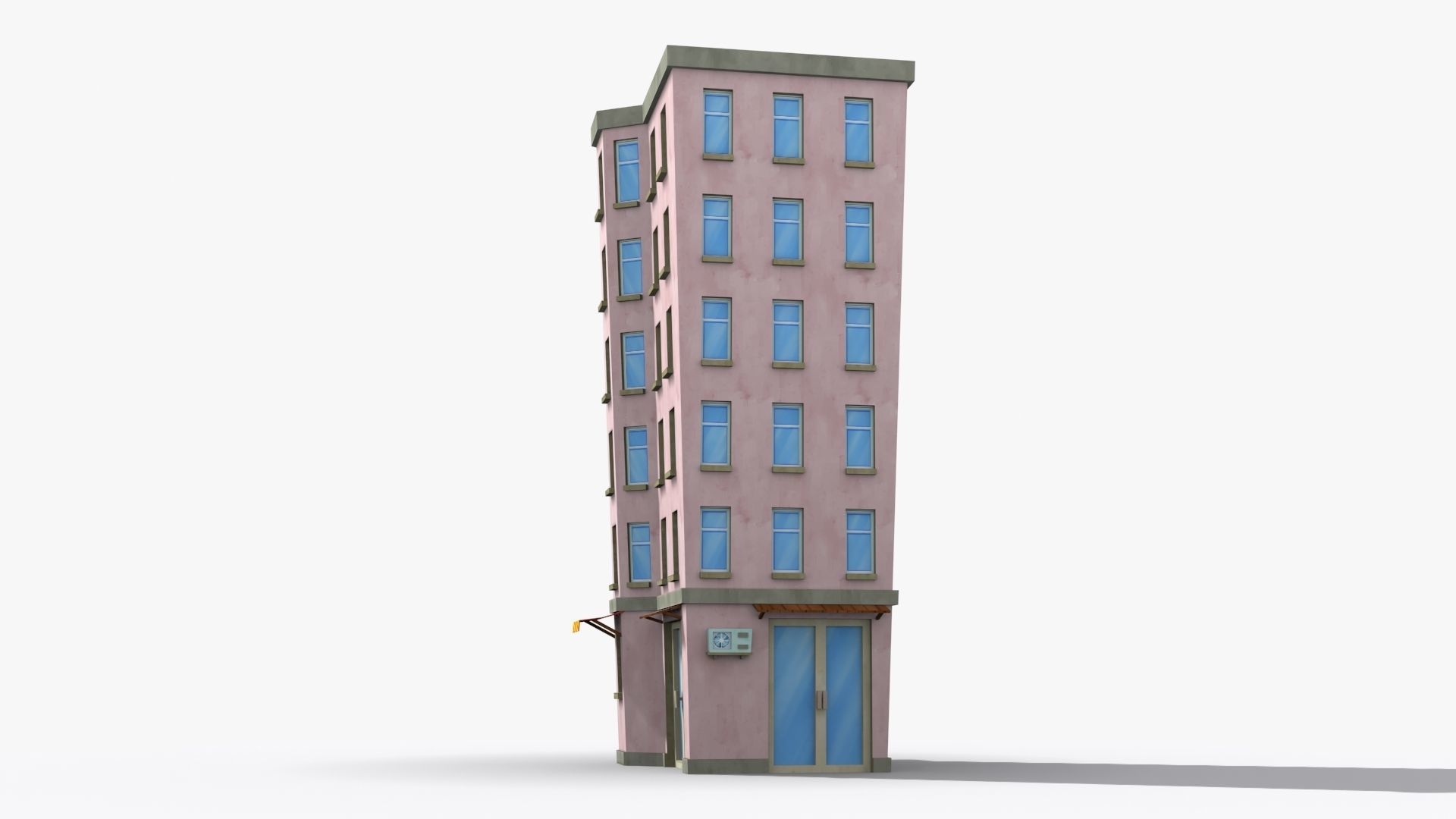 Cartoon Building x28 Low-poly 3D model_3