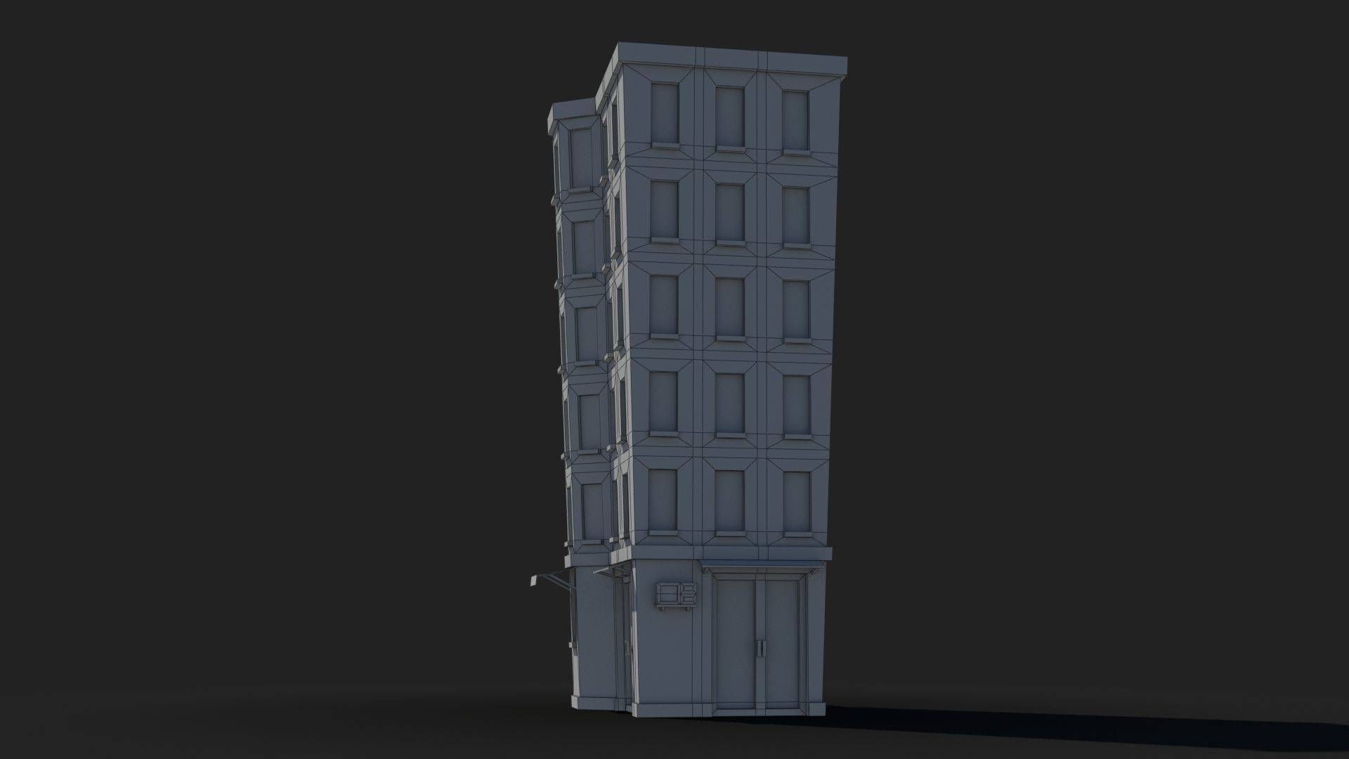Cartoon Building x28 Low-poly 3D model_8