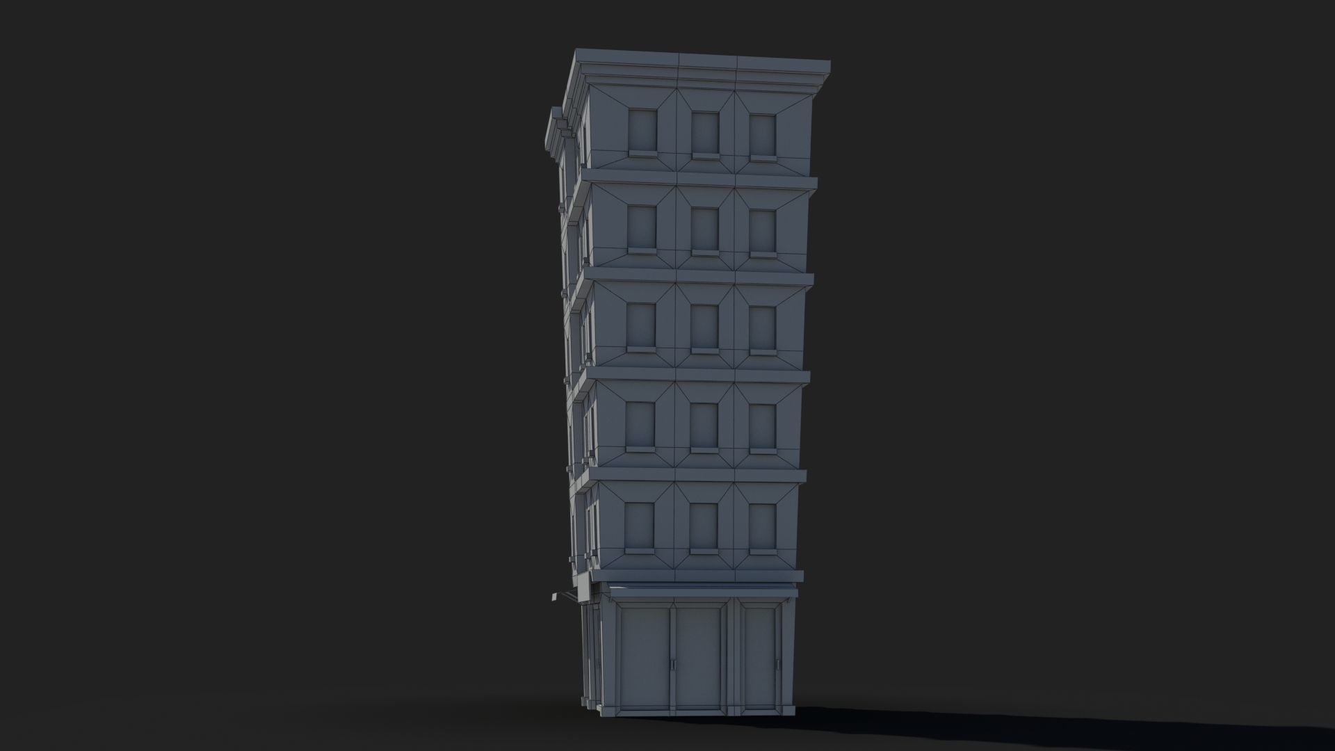 Cartoon Building x29 Low-poly 3D model_8