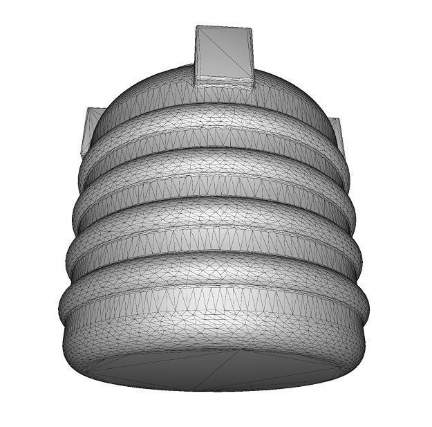 Cartoon Water Storage Tank Low-poly 3D model_4