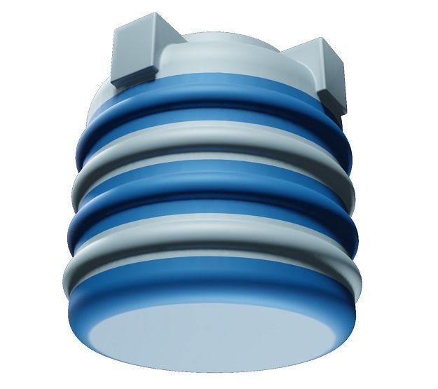 Cartoon Water Storage Tank Low-poly 3D model_2