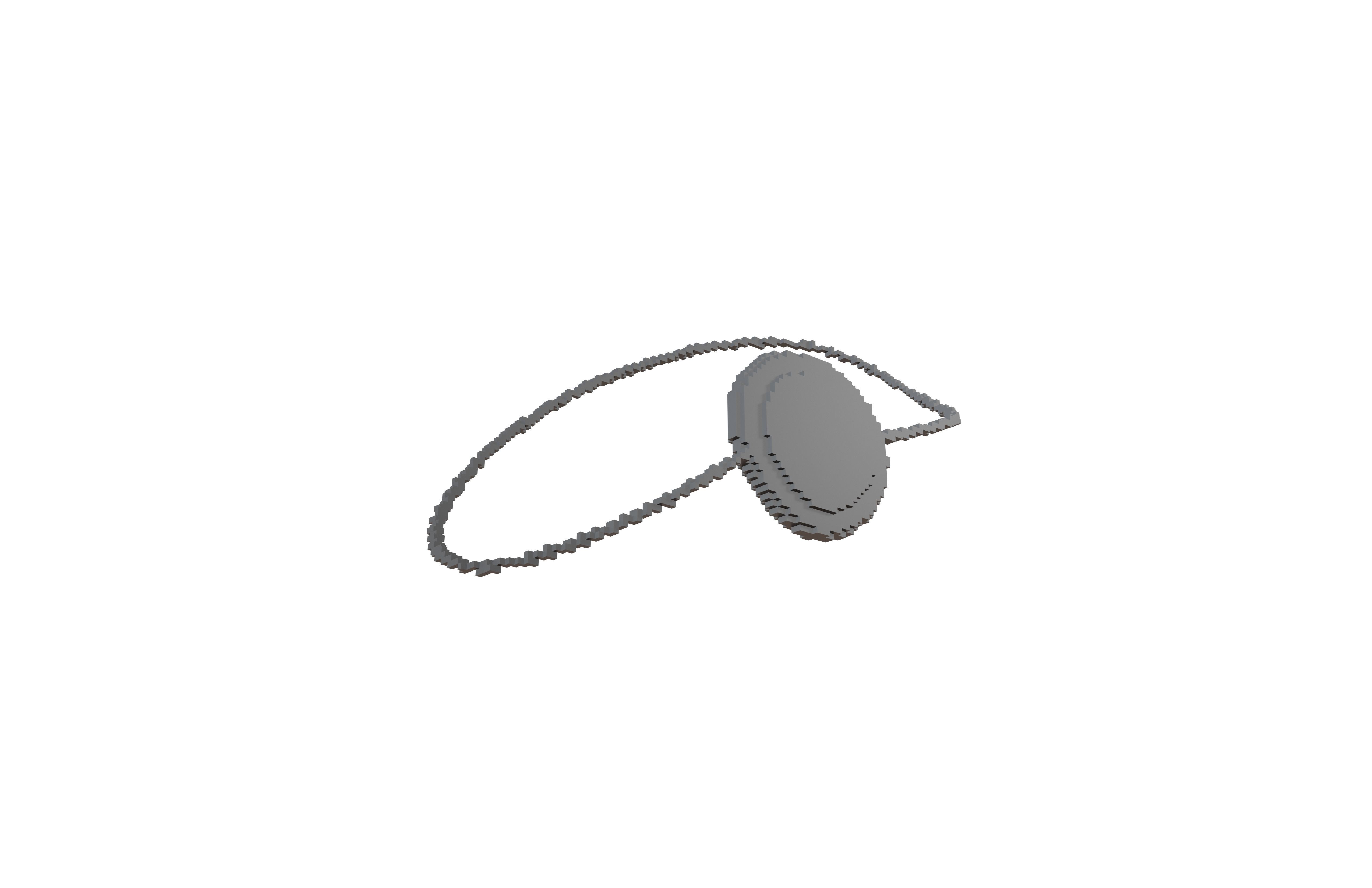 Voxel Eye Patch v1 001 Low-poly 3D model_3