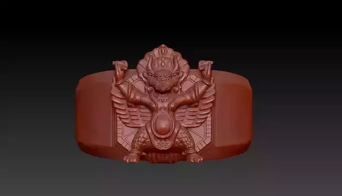 Garuda Tibetan ring design 