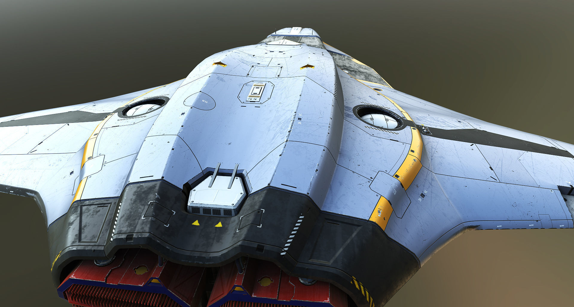 Space Fighter Roxetta Low-poly 3D model_16