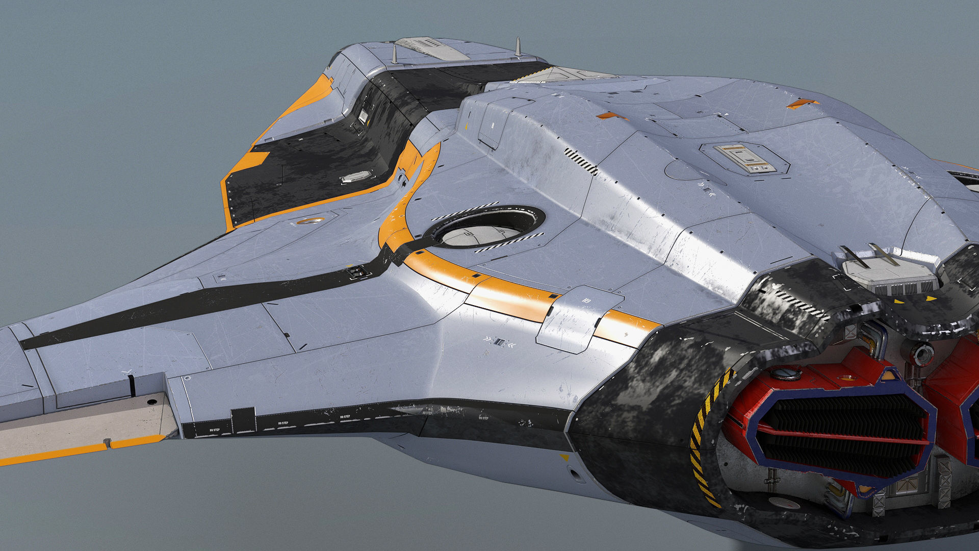 Space Fighter Roxetta Low-poly 3D model_3
