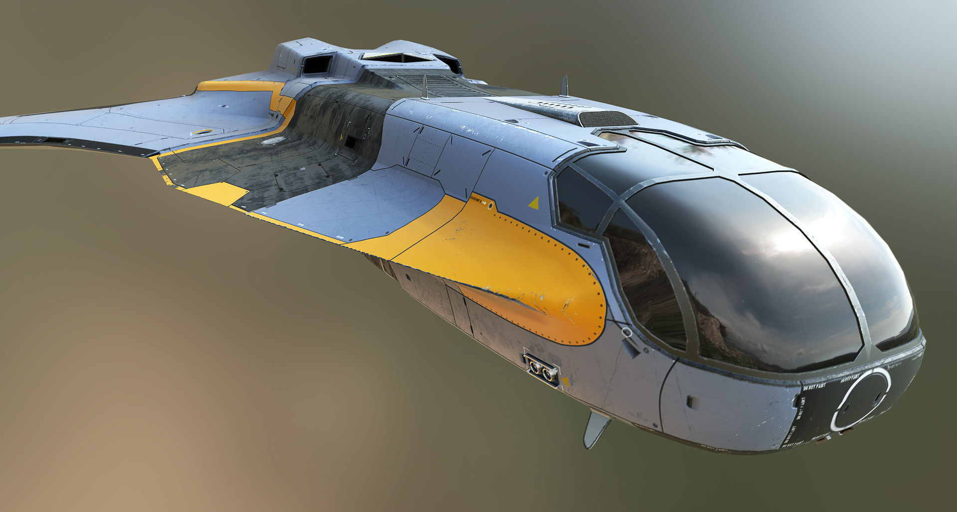 Space Fighter Roxetta Low-poly 3D model_17