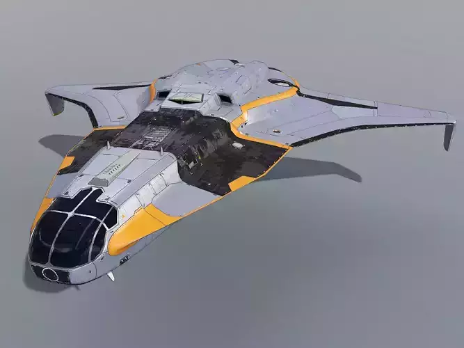 Space Fighter Roxetta Low-poly 3D model