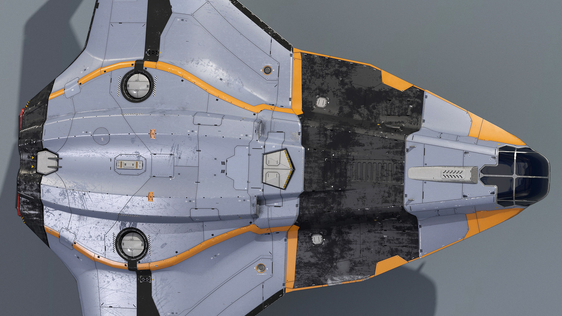 Space Fighter Roxetta Low-poly 3D model_10