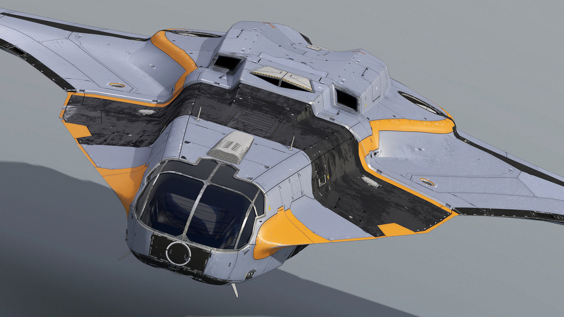 Space Fighter Roxetta Low-poly 3D model_8