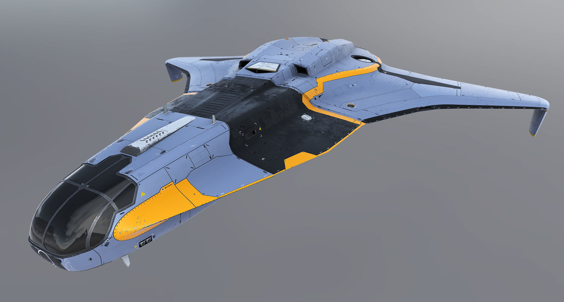 Space Fighter Roxetta Low-poly 3D model_11