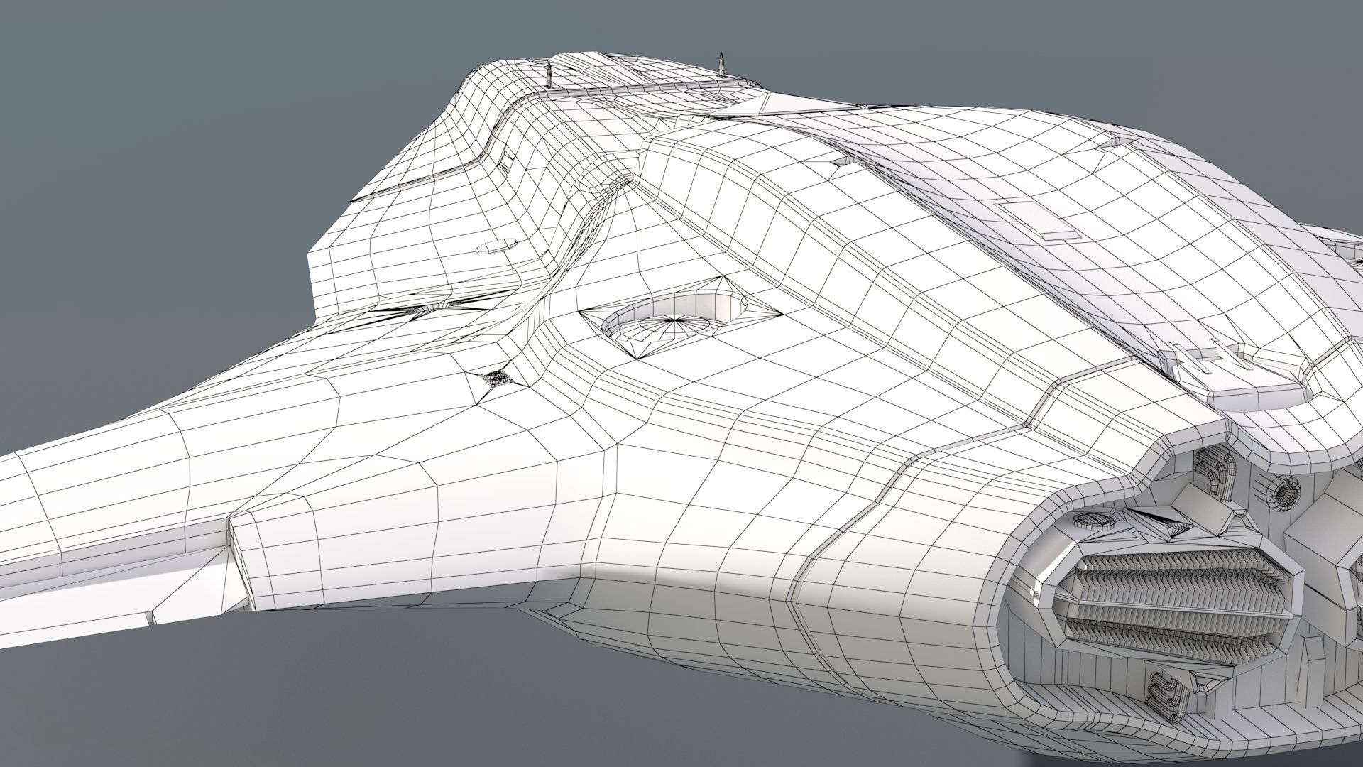 Space Fighter Roxetta Low-poly 3D model_25