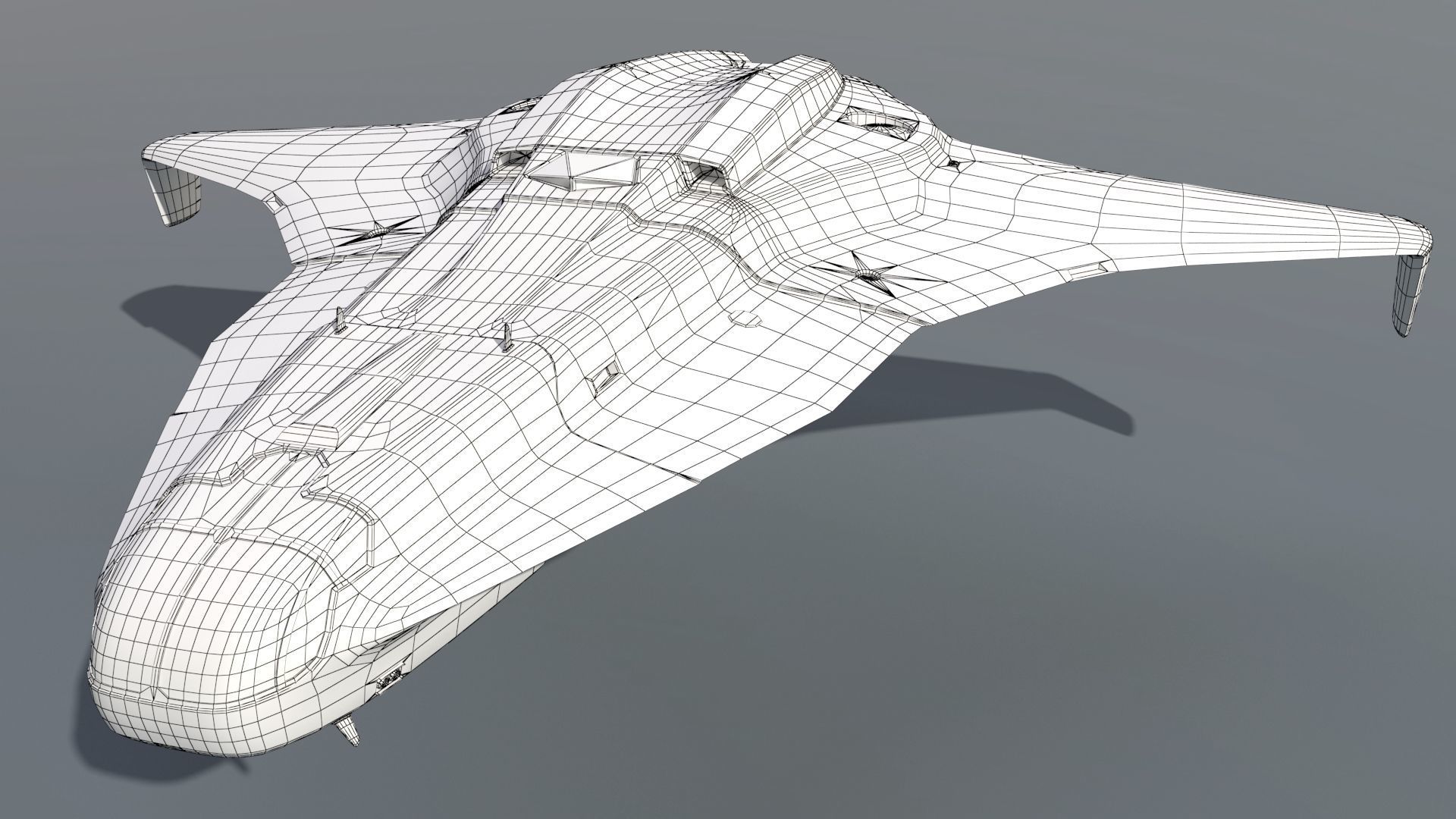Space Fighter Roxetta Low-poly 3D model_23