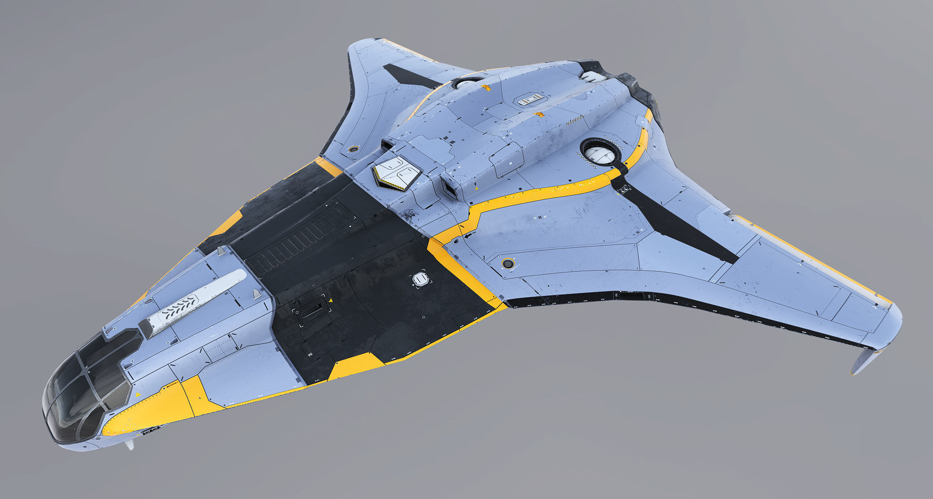 Space Fighter Roxetta Low-poly 3D model_19