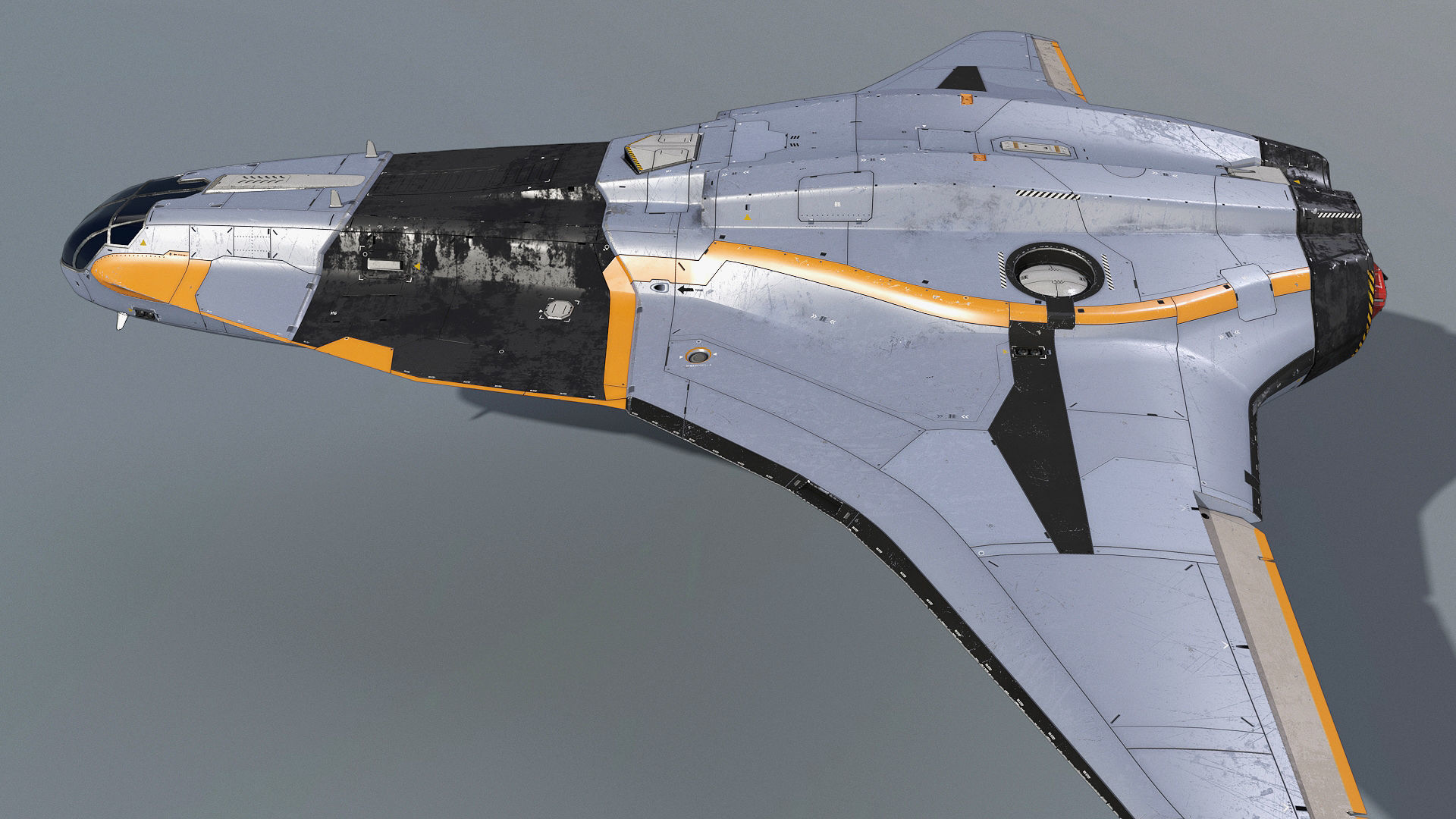 Space Fighter Roxetta Low-poly 3D model_6