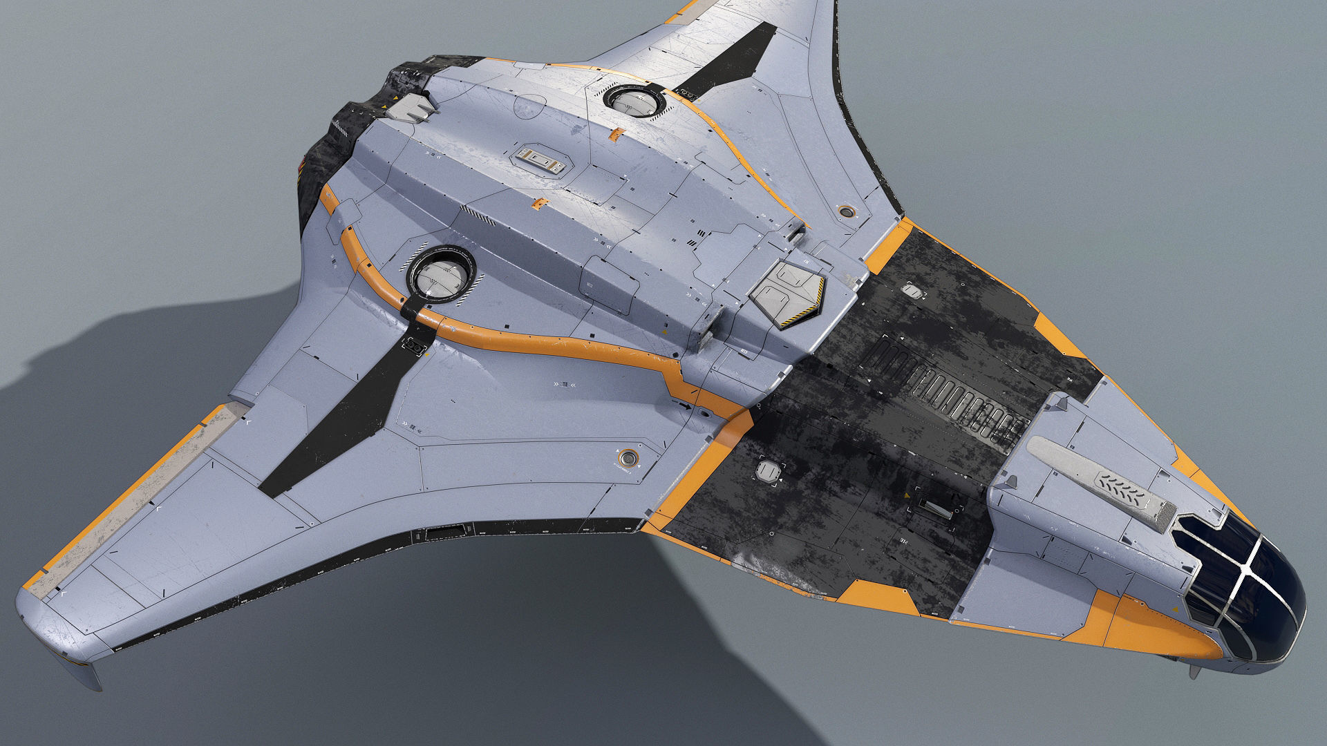Space Fighter Roxetta Low-poly 3D model_7